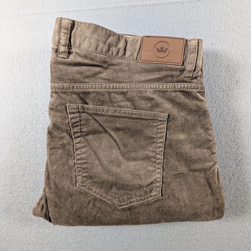 Peter Millar Crown Pants Mens Size 38 Brown Straight Leg Soft Corduroy